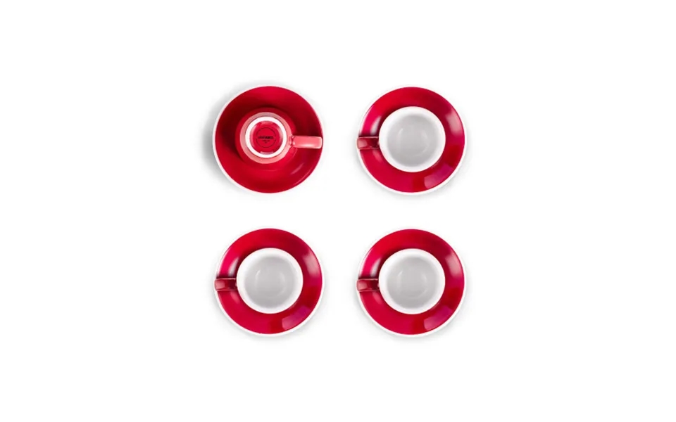 Espresso Cup Set With A Saucer Loveramics Egg Red - 4 X 80 Ml