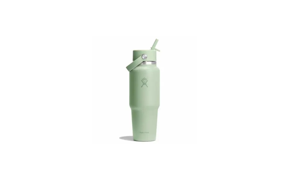 Hydro Flask Wide Mouth Flex Straw Cap Aloe Travel Bottle - 946 Ml