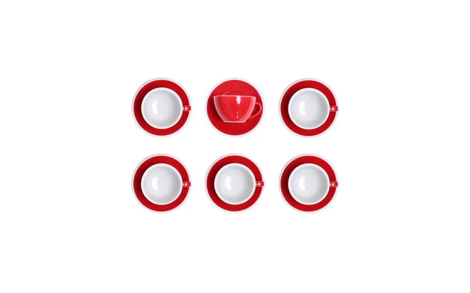 Latte Cup With A Saucer Loveramics Egg Red - 300 Ml