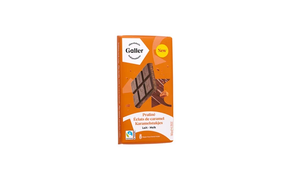 Milk Chocolate Tablet With Praline Filling And Caramel Chips Galler Lait Praline Eclats De Caramel - 180 G