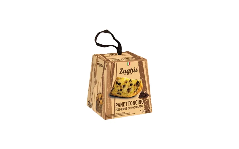 Panettone With Dark Chocolate Chips Zaghis Panettoncino Gocce Di Cioccolato - 100 G