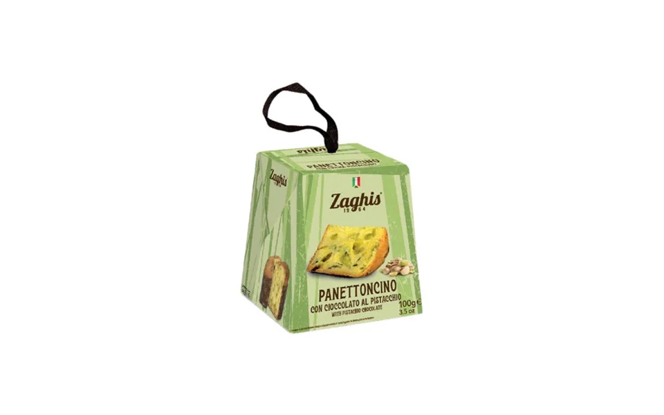 Panettone With Pistachio Chips Zaghis Panettoncino Pistacchio - 100 G