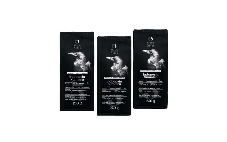 Specialty Coffee Bean Set Indonesia Sumatra - 3 X 250 G