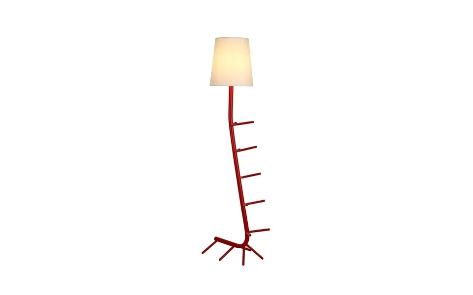 Centipede Floor Lamp With Shade E27 Red White Mantra