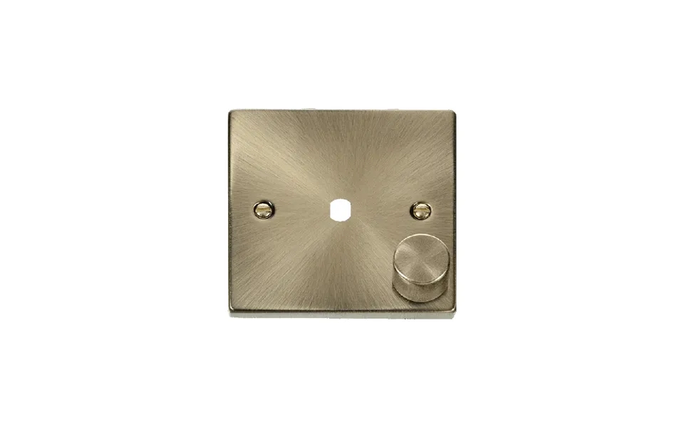 Click Deco 1 Gang Unfurnished Dimmer Plate And Knob 650w Max Antique Brass
