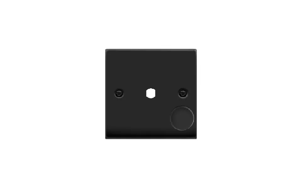 Click Deco 1 Gang Unfurnished Dimmer Plate And Knob 650w Max Matt Black