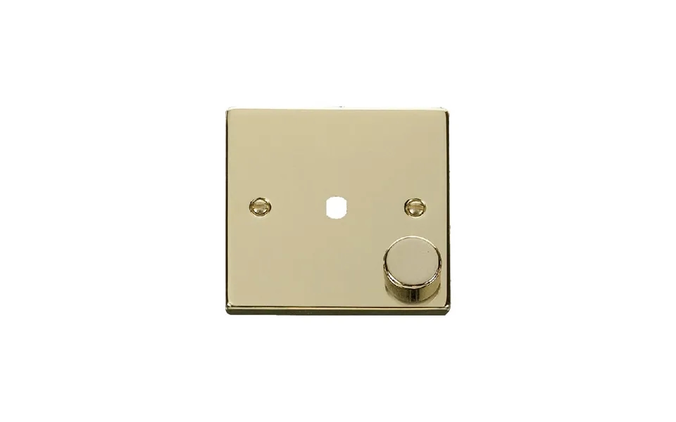 Click Deco 1 Gang Unfurnished Dimmer Plate And Knob 650w Max Polished Brass