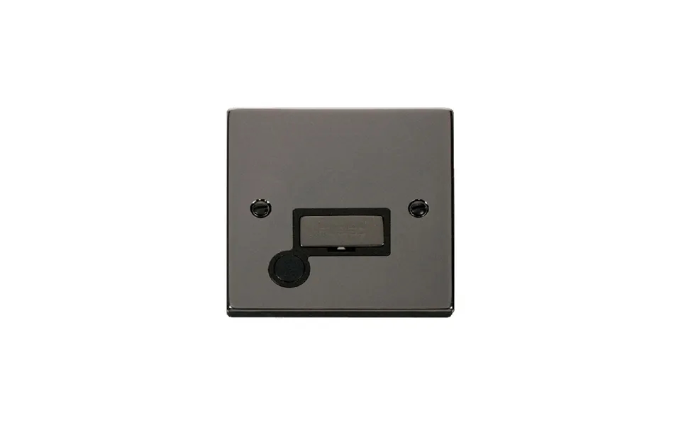 Click Deco 13a Fused 'ingot' Connection Unit With Flex Outlet Black Nickel Insert Black