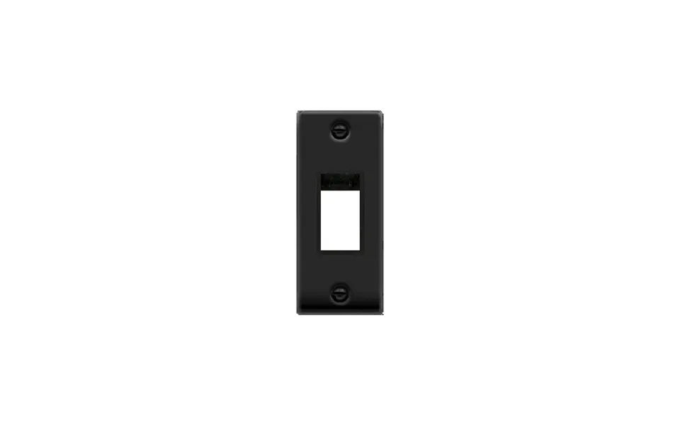Click Deco 1g Minigrid Single Aperture Unfurnished Architrave Plate Matt Black Black Inserts