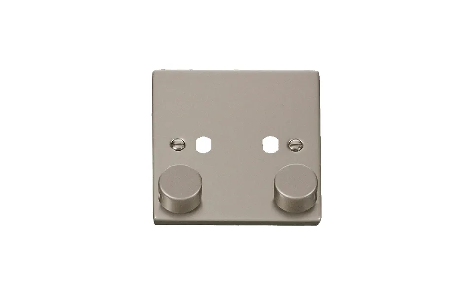 Click Deco 2 Gang Unfurnished Dimmer Plate And Knob 800w Max Pearl Nickel