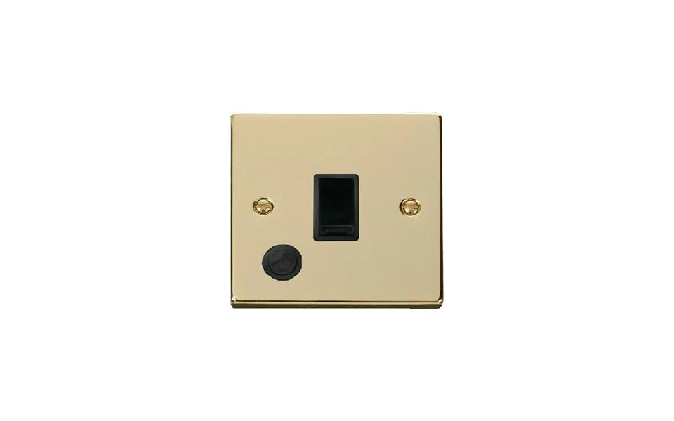Click Deco 20a 1 Gang Dp Switch With Flex Outlet Polished Brass Insert Black
