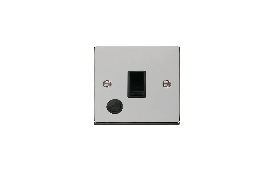 Click Deco 20a 1 Gang Dp Switch With Flex Outlet Polished Chrome Insert Black