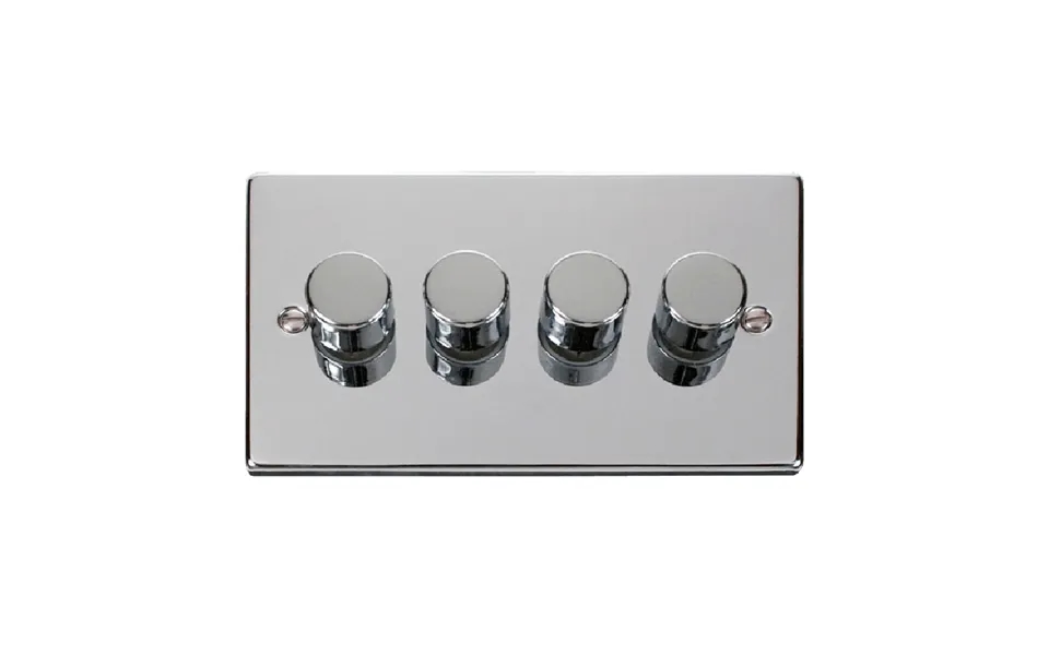 Click Deco 4 Gang 2 Way 100w Led Dimmer Switch Polished Chrome