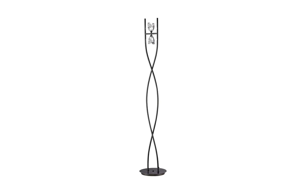 Eclipse Floor Lamp 2 Light G9 Black Chrome Mantra