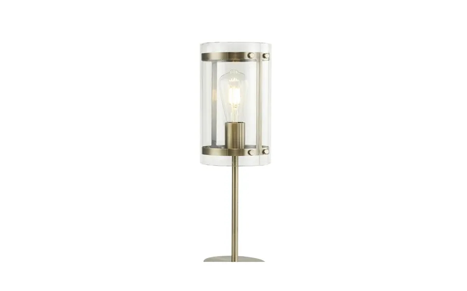Etoile Table Lamp 1 Light E27 Antique Brass Plain Clear A Glass Luxuria