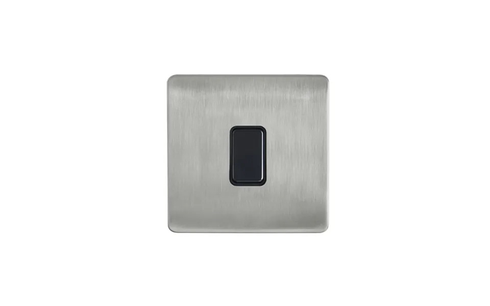 Forum 1 Gang Satin Nickel Decorative Cover With Black Switch Dimmable