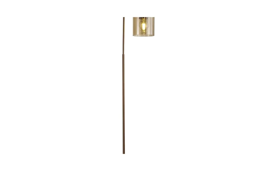 Fusion Large Floor Lamp 1 Light E27 Mocha Amber Glass Luxuria