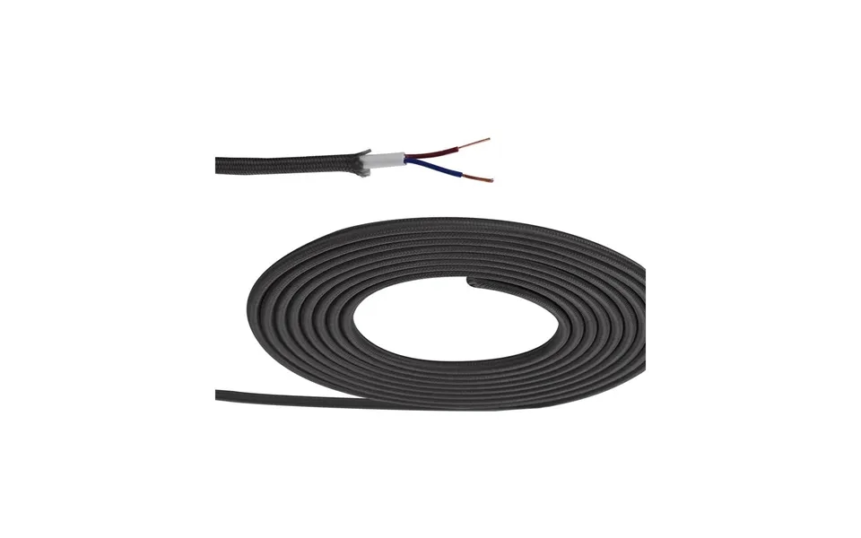 Glorelle 1m Black Braided 2 Core 0.75mm Cable Luxuria