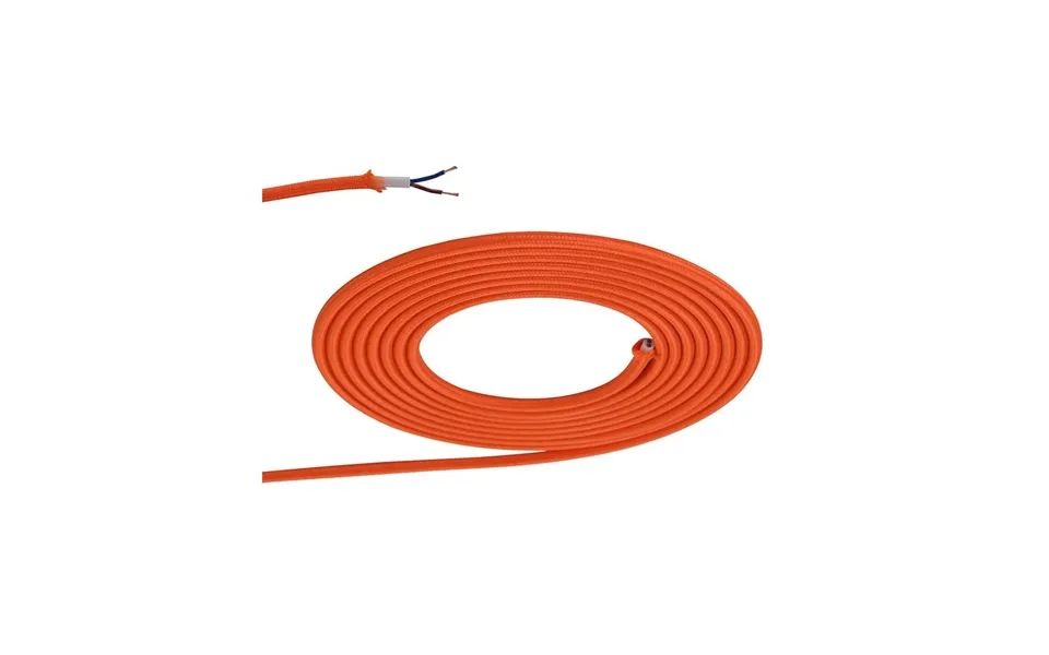 Glorelle 1m Orange Braided 2 Core 0.75mm Cable Luxuria
