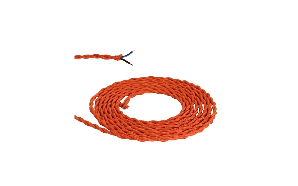 Glorelle 1m Orange Braided Twisted 2 Core 0.75mm Cable Luxuria