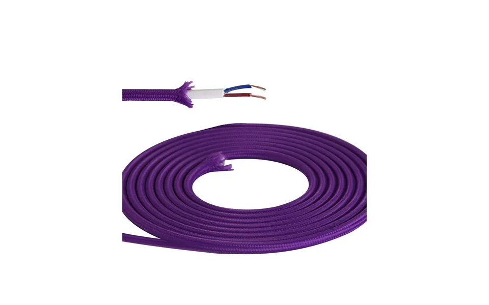 Glorelle 1m Purple Braided 2 Core 0.75mm Cable Luxuria