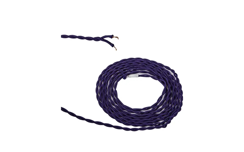 Glorelle 1m Purple Braided Twisted 2 Core 0.75mm Cable Luxuria