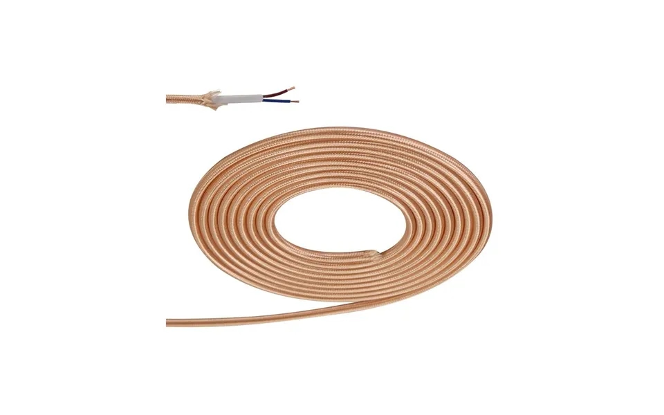 Glorelle 1m Rose Gold Braided 2 Core 0.75mm Cable Luxuria