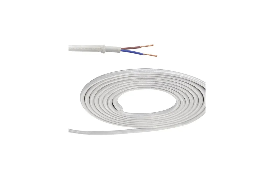 Glorelle 1m White Braided 2 Core 0.75mm Cable Luxuria