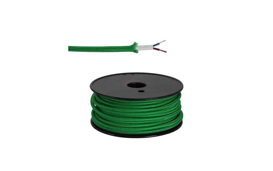 Glorelle 25m Roll Bottle Green Braided 2 Core 0.75mm Cable Luxuria