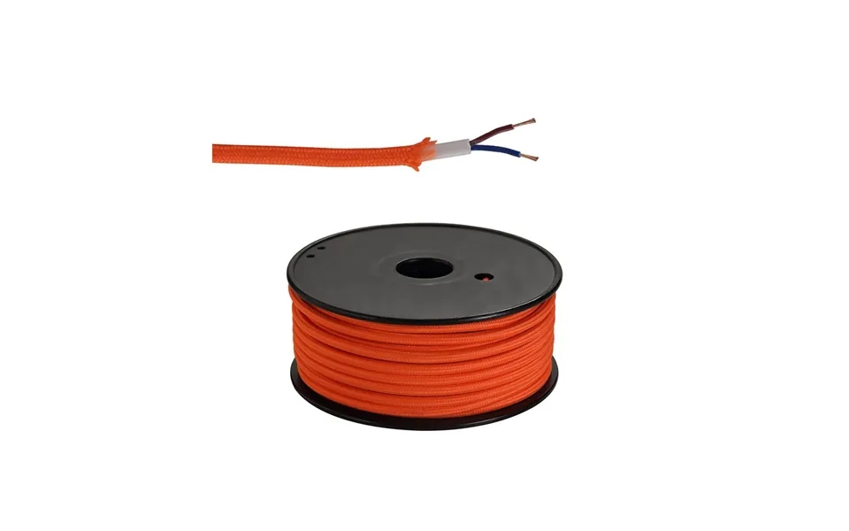 Glorelle 25m Roll Orange Braided 2 Core 0.75mm Cable Luxuria