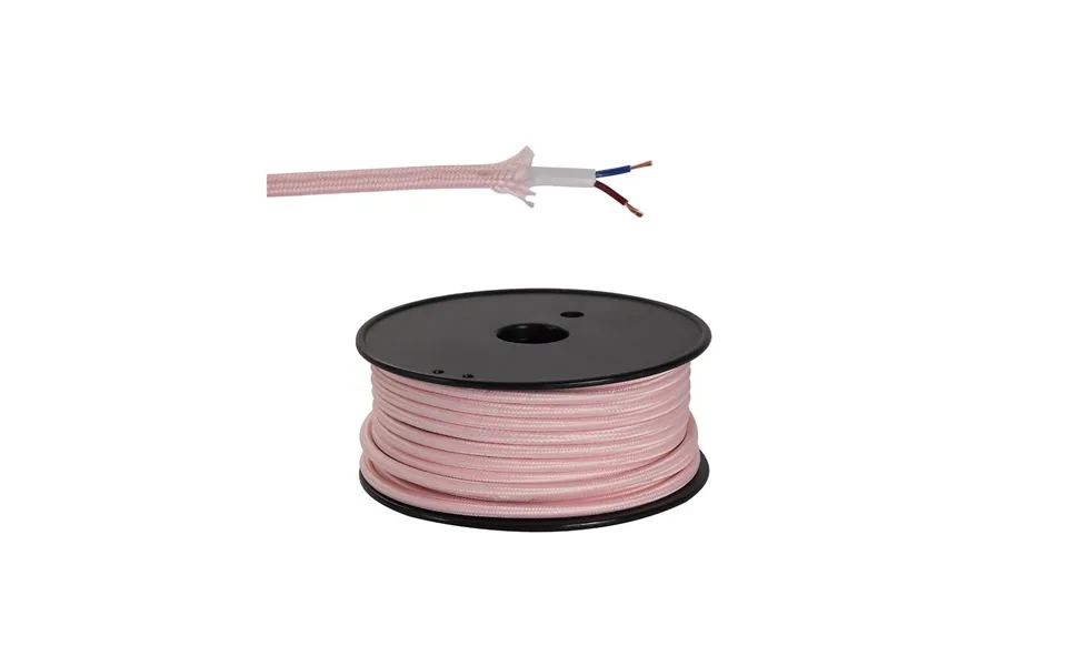 Glorelle 25m Roll Pink Braided 2 Core 0.75mm Cable Luxuria