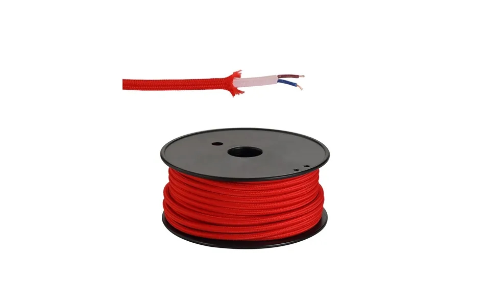 Glorelle 25m Roll Red Braided 2 Core 0.75mm Cable Luxuria