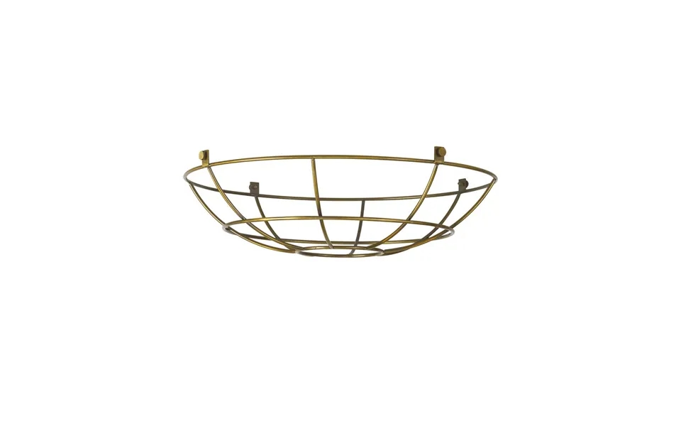 Glorelle Clip On Shallow Round 35cm Wire Cage Shade Gilt Bronze Luxuria