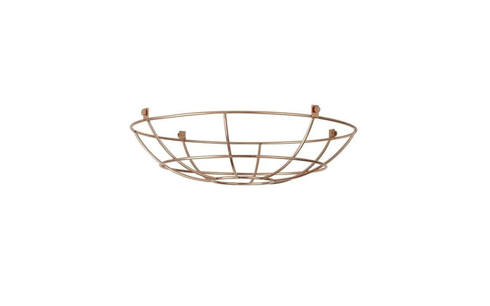 Glorelle Clip On Shallow Round 35cm Wire Cage Shade Rose Gold Luxuria