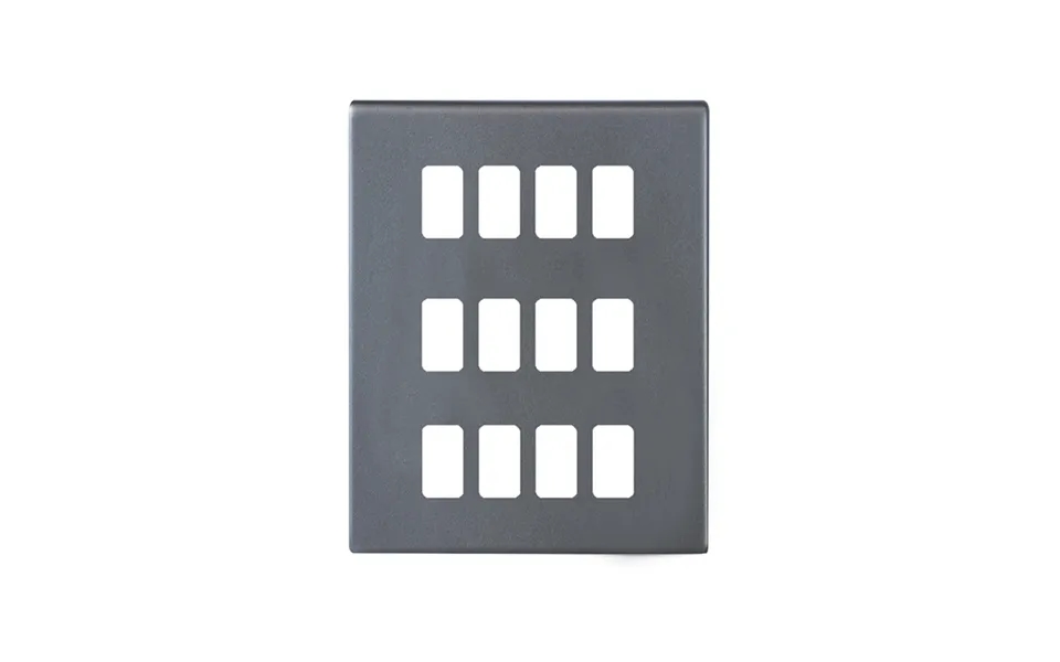 Hamilton G2 12 Gang Grid-fix Face Plate Anthra Gray