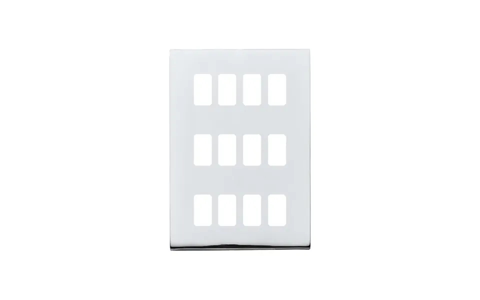 Hamilton G2 12 Gang Grid-fix Face Plate Matt White