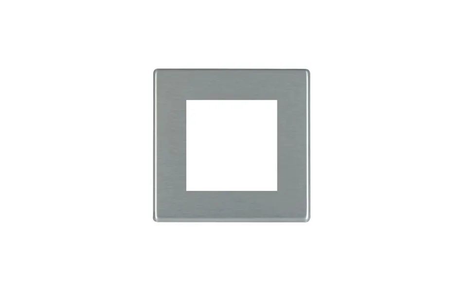 Hamilton G2 2 Gang Eurofix 50x50mm Apertured Plate With Grid Satin Stainless Steel
