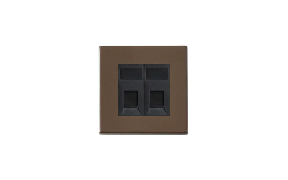 Hamilton G2 2 Gang Rj45 Cat5e Unshielded Richmond Bronze Insert Black