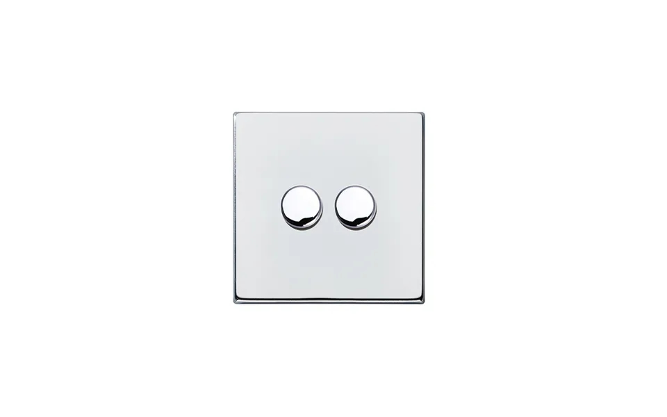 Hamilton G2 2 Gang Rotary Companion Controller Smart Dimmers Bright Chrome