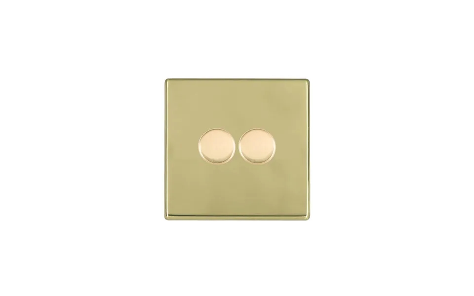 Hamilton G2 2 Gang Rotary Companion Controller Smart Dimmers Polished Brass