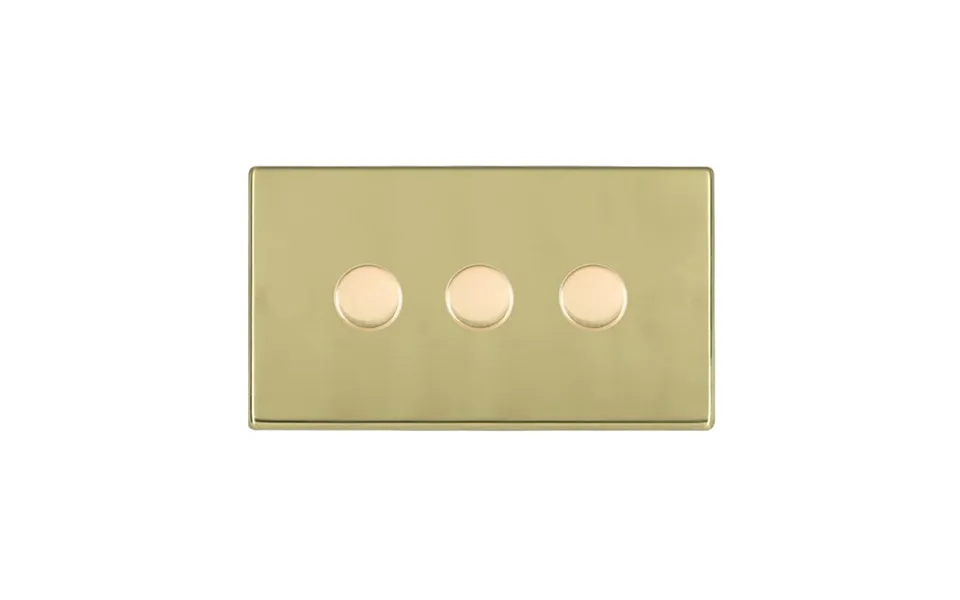 Hamilton G2 3 Gang 2 Way 100w Led Dimmer Polished Brass
