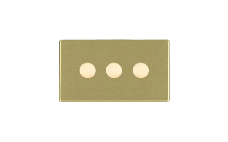 Hamilton G2 3 Gang 2 Way 100w Led Dimmer Satin Brass