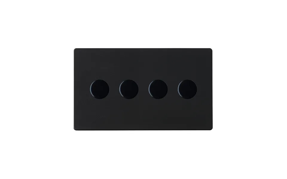 Hamilton G2 4 Gang 2 Way 100w Led Dimmer Matt Black