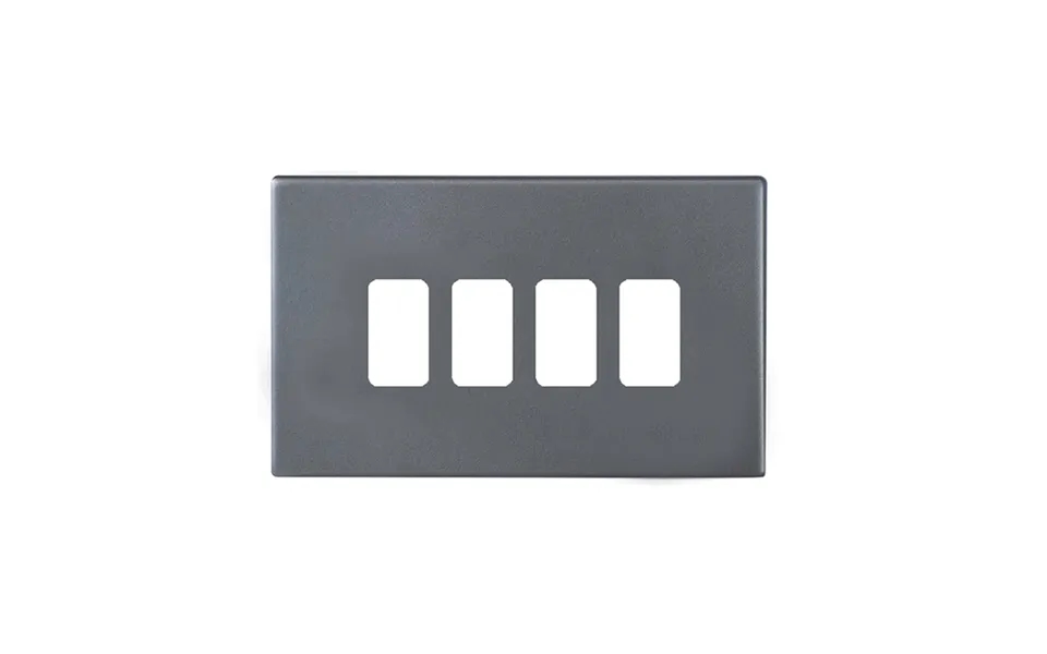 Hamilton G2 4 Gang Grid-fix Face Plate Anthra Gray