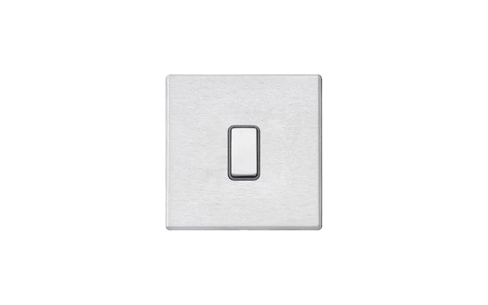 Hamilton G2 Satin Stainless Steel 1g 10ax 2 Way Switch Quartz Grey Insert
