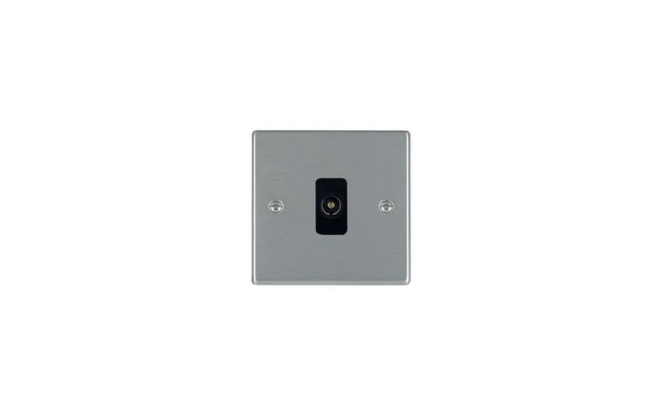Hamilton Hartland 1g Isolated Tv Outlet Satin Steel Black