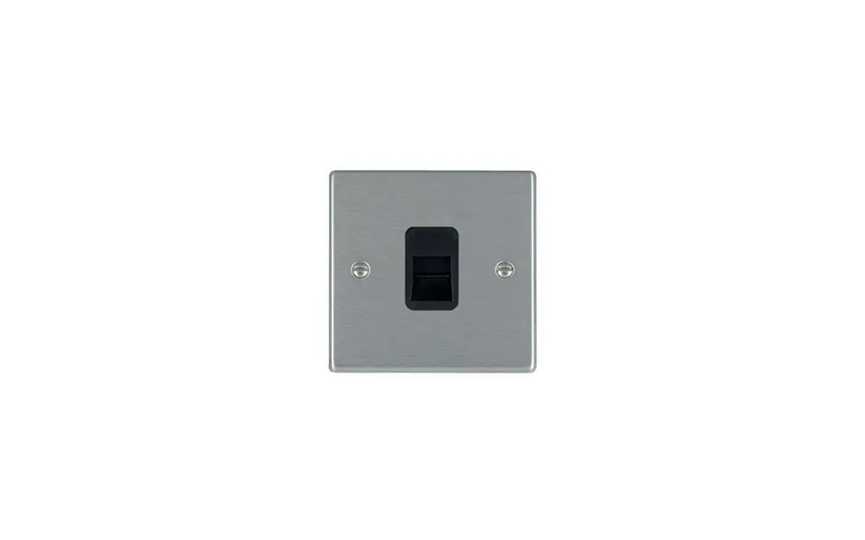 Hamilton Hartland 1g Telephone Outlet Satin Steel Black