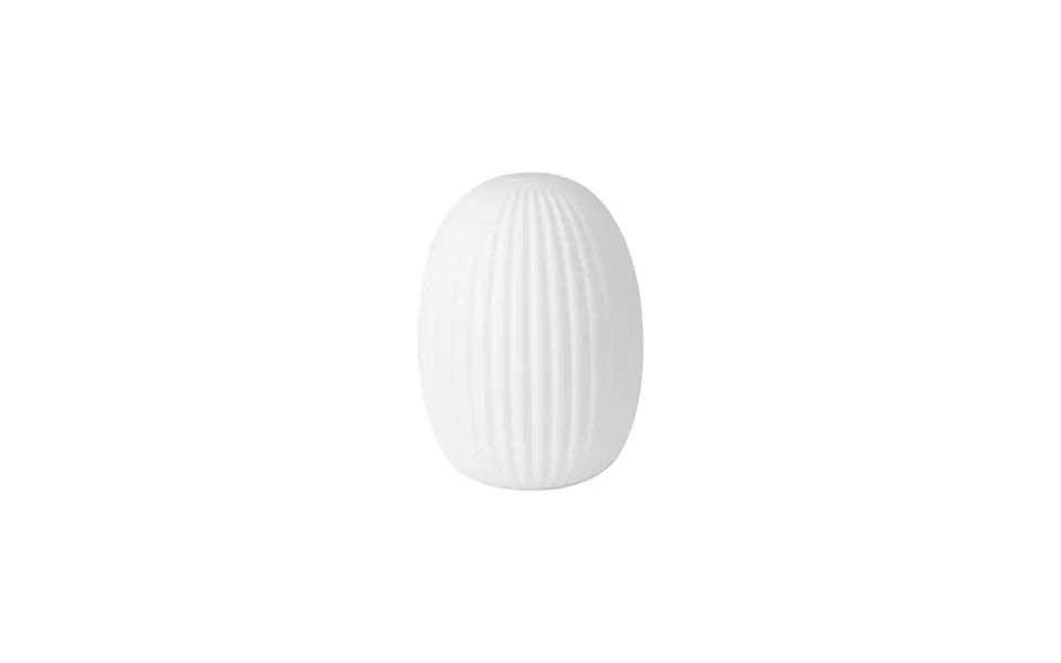 Kennith 20cm Almond Ribbed Glass F Opal Luxuria