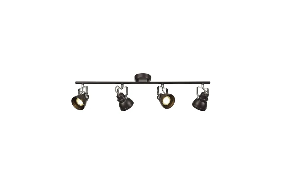 Praxis Adjustable Linear Bar Spotlight 4xgu10 Max 10w Led Oiled Bronze Polished Chrome Luxuria