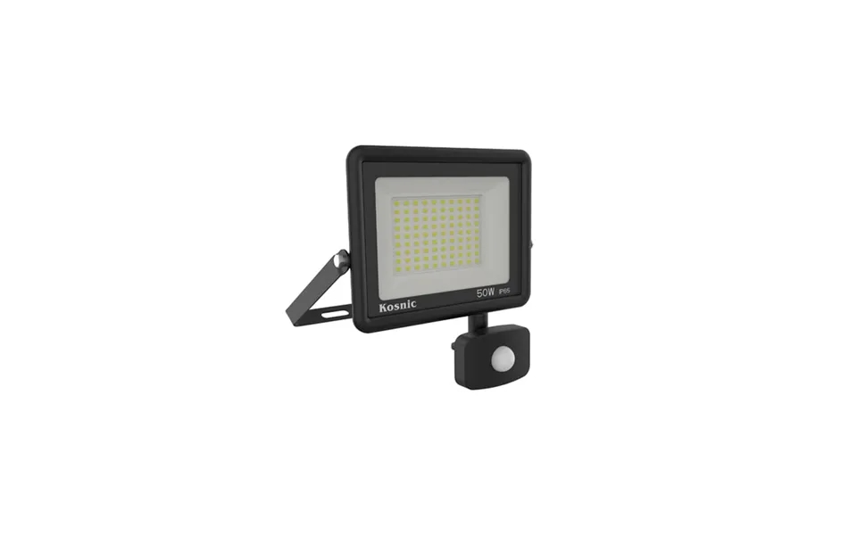 Rhine Slim Profile Led Floodlights With Pir 50w 6500k Kosnic